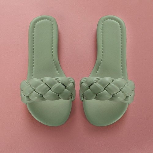 Sandales D't  Talons Plats Pour Femmes, Chaussures D'extrieur  La Mode, Tongs De Plage Plates, Pantoufles Dcontractes Pour Femmes - 43