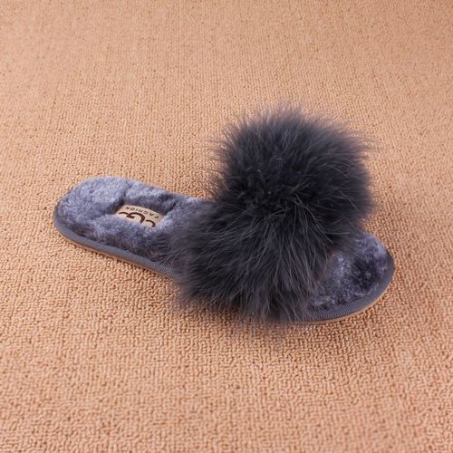 Sandales En Fourrure De Raton Laveur Pour Femmes, Chaussures Plates, Duveteuses,  La Mode, Pantoufles Dcontractes, En Poil De Renard, De Grande Taille Jusqu'au 45, 2020 - 35 1/2