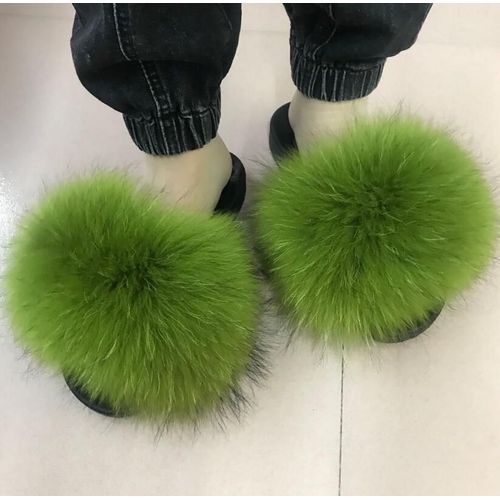 Sandales En Fourrure Pour Femmes, Chaussures De Luxe, Antidrapantes, t - 43