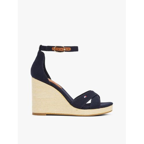 Sandales En Toile  Talon Haut Compens Flag High Wedge Espad Crisscross/Space Blue - 40