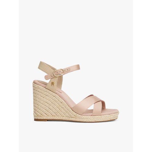 Sandales Espadrilles Compenses Brides Satin Satin High Wedge Espadrille/Claystone - 42
