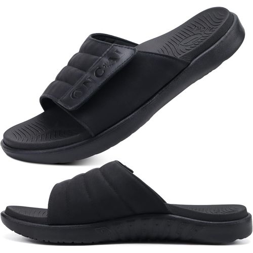 Sandales Pour Hommes Sangles Rglables Orthotique Bout Ouvert Sports Slides Avec Souple Confortable Support De La Vote Pantoufles Taille 40-49