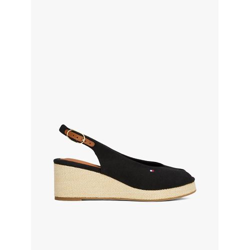 Sandales Slingback Compenses En Toile Flag Mid Wedge Espad Slingback/Black - 40