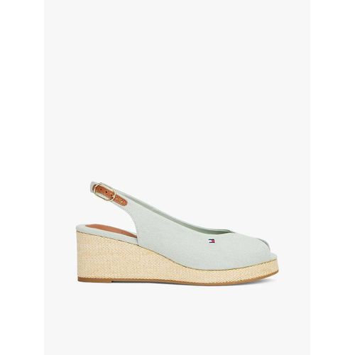 Sandales Slingback Compenses En Toile Flag Mid Wedge Espad Slingback/Flora - 39