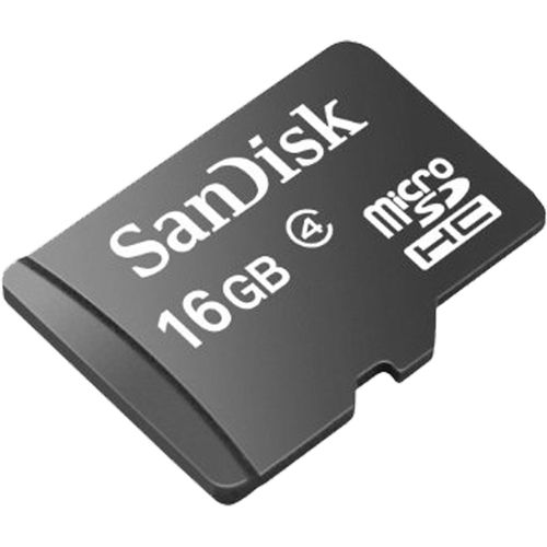 SanDisk 16GB Class 4 C4 MicroSDHC Card with SD Adapter Card (Retail Package)
