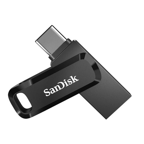 SanDisk 256Go Ultra Dual Drive Luxe noire USB Type-C jusqu' 400MB/s avec connecteurs USB Type-C et USB Type-A