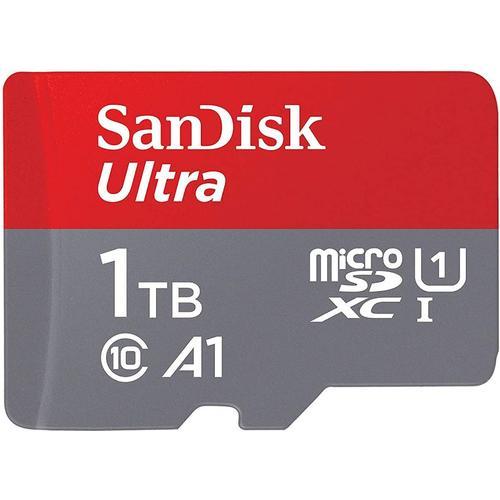 SanDisk Carte Mmoire microSDXC Ultra 1 To + Adaptateur SD. Vitesse de Lecture Allant jusqu' 120MB/S, Classe 10, U1, homologue A1