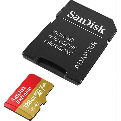 SanDisk Extreme 128 Go Carte Mmoire microSDXC + Adaptateur SD A2 jusqu' 160 Mo/s, Classe 10, U3, V30