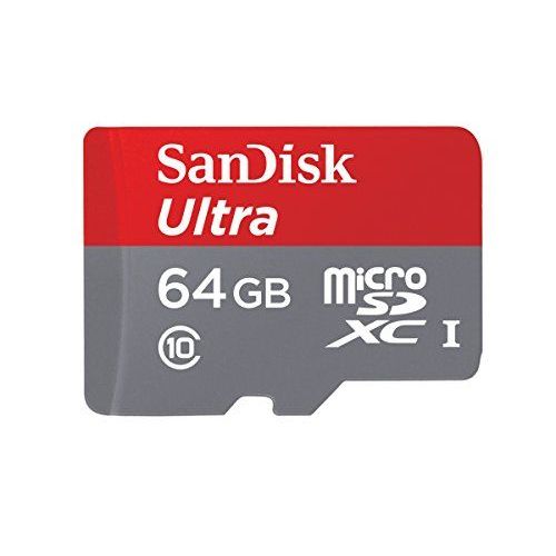 SanDisk Ultra MicroSDXC 64 Go Classe 10 Carte Mmoire pour Android jusqu'  80 Mo/s + Adaptateur SD