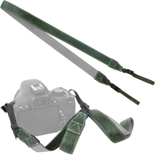 Sangle Appareil Photo,Cordon Appareil Photo,Courroie Appareil Photo Cuirs Rglable pour Appareil Photo Systme et Petit DSLR,Vert