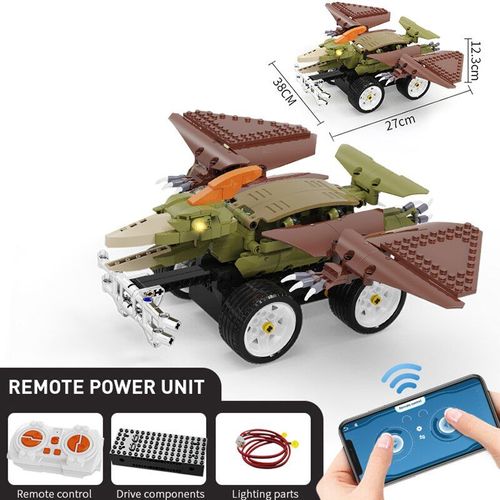 Sans Bote D'origine - Blocs De Construction Animaux Dinosaures, Tlcommande Technique, Application De Programmation Modle De Pterosaure, Briques, Jouets lectriques Pour Enfants, Cadeaux