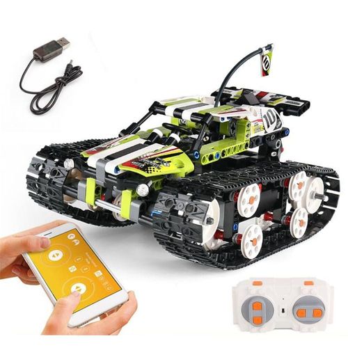 Sans Bote Verte - Voiture De Course Rc Technique, Rservoir Sur Chenilles, Blocs De Construction lectriques, Application, Tlcommande, Vhicule Tout-Terrain, Briques, Crateur De Jouets Pour Enfants, Cadeaux