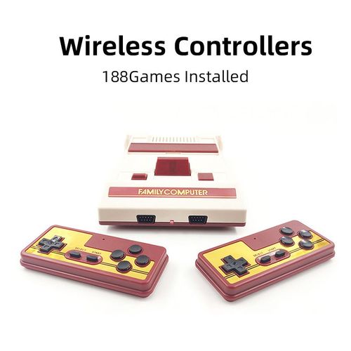 Sans Fil - Consoles De Jeux Vido David Rtro H101, Version Filaire Et Sans Fil, 188 Jeux Intgrs, Rouge, Blanc, Machines De Jeu, Sortie Av Compatible Hdmi