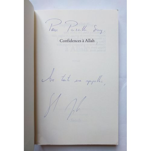 Saphia Azzeddine Confidences  Allah Avec Un Envoi Autographe Sign 2019 Stock