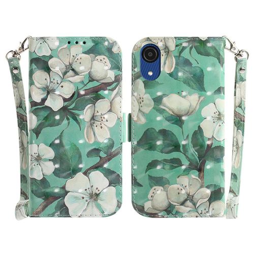 Saturcase Coque Pour Samsung Galaxy A03 Core, Beau 3d Motif Pu Cuir Magntique Flip Portefeuille Support Porte-Carte Protecteur Housse tui Avec Dragonne Pour Samsung Galaxy A03 Core (Td-1)