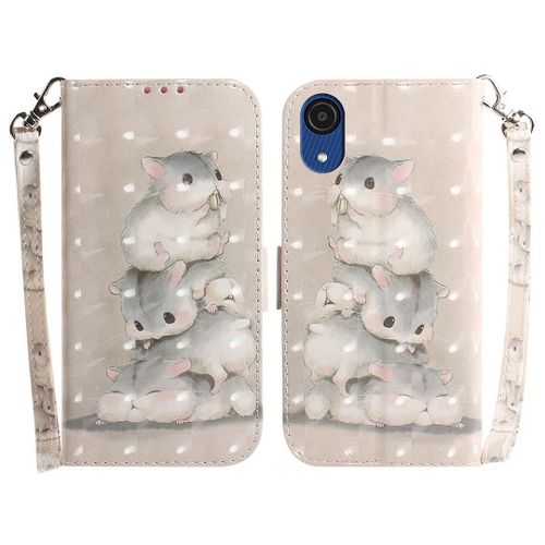 Saturcase Coque Pour Samsung Galaxy A03 Core, Beau 3d Motif Pu Cuir Magntique Flip Portefeuille Support Porte-Carte Protecteur Housse tui Avec Dragonne Pour Samsung Galaxy A03 Core (Td-6)