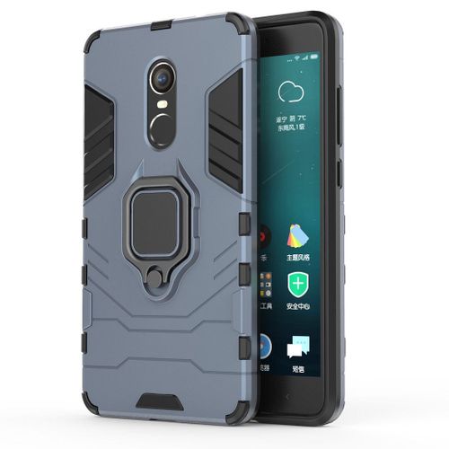 Saturcase Coque Pour Xiaomi Redmi Note 4 / 4x, Bague Bquille Hybride 2 En 1 [Pc & Silicone] Double Couche Pare-Chocs Antichoc Protecteur Housse tui Coque Pour Xiaomi Redmi Note 4 / 4x (Bleu Marine)