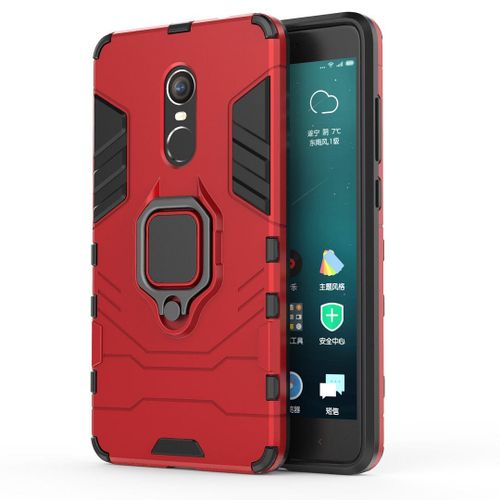 Saturcase Coque Pour Xiaomi Redmi Note 4 / 4x, Bague Bquille Hybride 2 En 1 [Pc & Silicone] Double Couche Pare-Chocs Antichoc Protecteur Housse tui Coque Pour Xiaomi Redmi Note 4 / 4x (Rouge)