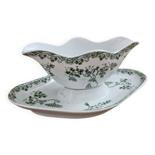 Saucire En Faence De St Amand Amp Hamage  Vaisselle Ancienne Multicolore