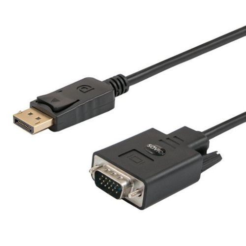 SAVIO Cble DisplayPort (M) - VGA (M) 1,8 m CL-92 1,8 m VGA (D-Sub) Noir