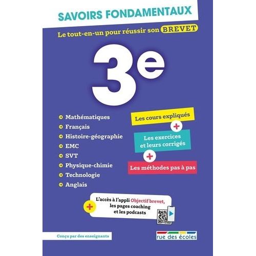 Savoirs Fondamentaux 3e - Toutes Les Matires    Format Beau livre 