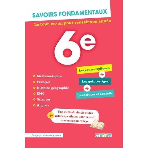 Savoirs Fondamentaux 6e - Toutes Les Matires    Format Beau livre 