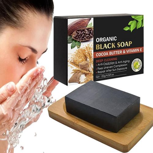 Savon En Barre Noir Riche En Vitamine E, Nettoyage En Profondeur De La Peau, Contrle De L'huile, Taches Fonces, Points Noirs, Boutons