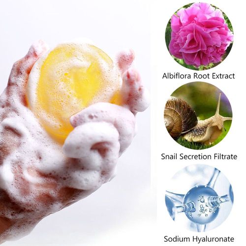 Savon Facial Rparateur D'escargot Pour Nettoyer La Peau, Hydrate Et Purifie La Peau, Rafrachissant Et Non Collant, Nettoyant Hydratant Doux 100g