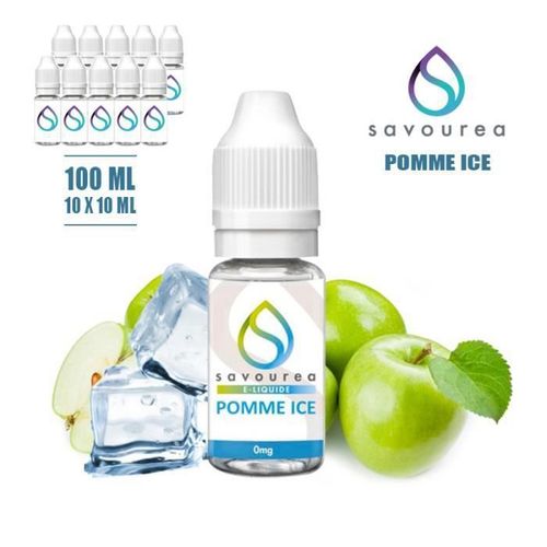 Gnrique : E-Liquide Savourea 100ml Saveur Pomme Ice Avec 3mg De Nicotine (10x10ml) - (E-Liquide Id : Prd923)