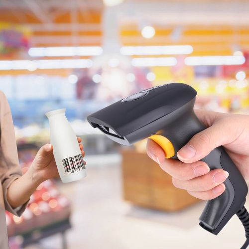 Scanner de codes-barres portatif filaire USB a balayage rapide pour supermarches et centres commerciaux