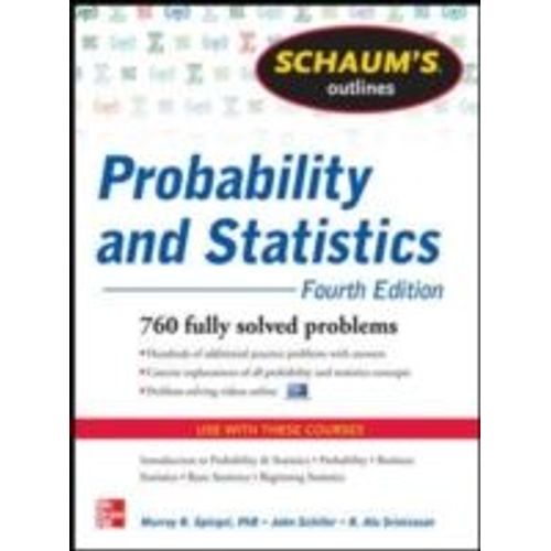 Schaum's Outline Of Probability And Statistics, 4th Edition    Format Broch 
