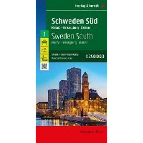 Schweden Sd, Straen- Und Freizeitkarte 1:250.000, Freytag & Berndt    Format Carte Plan 