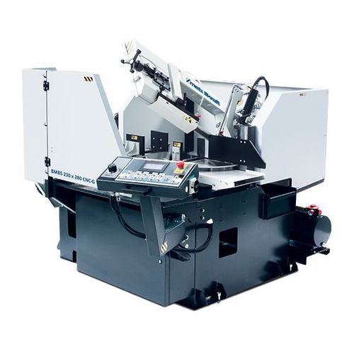 Scie  Ruban Automatique Cnc Pour Mtaux 0-60 Capacit 230 Mm 1,5 Kw 400v Variateur De Frquence 20-100 M/Min Metallkraft Bmbs230x280 Cnc-G
