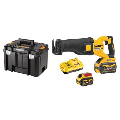 Scie Sabre 2.0 Xr Flexvolt 54v 3ah Li-Ion Brushless Dewalt - 2 Batteries - Coffret Tstak - Dcs389x2-Qw