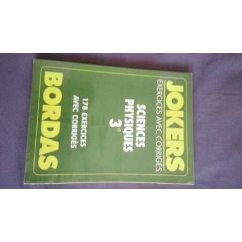 Sciences Physiques 3 - Jokers Exercices Avec Corriges   de JACQUES DEQUIN   Format Poche 