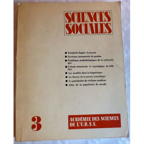 Sciences Sociales 3 1971 