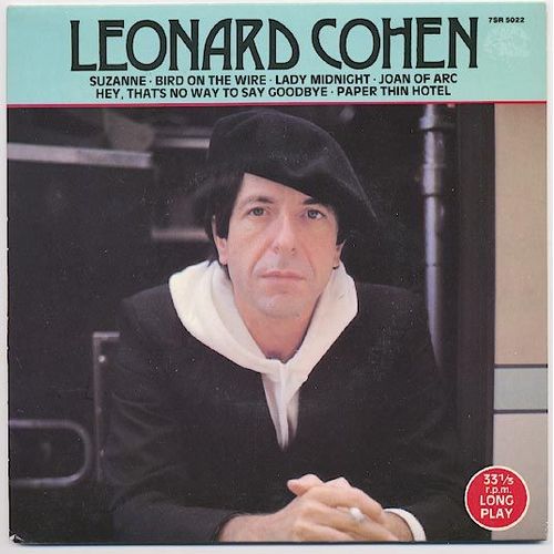 Scoop 33 Rpm  : Bird On  Wire + Lady Midnight + Joan Of Arc + Suzanne + Hey That's No Way To Say Goodbye + Paper Thin Hotel - Leonard Cohen