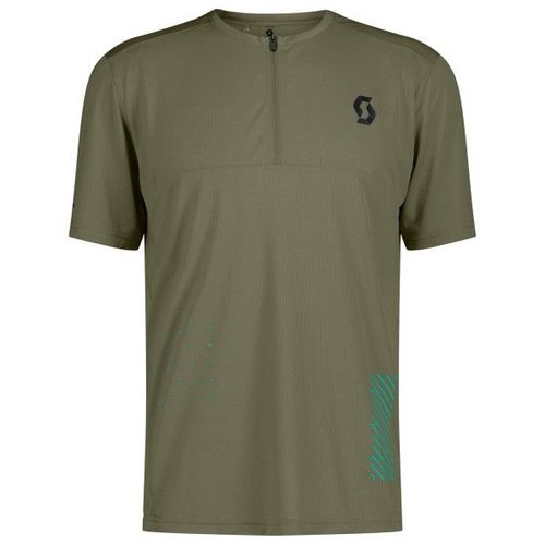 Scott - Tee Trail Vertic Zip S/S - Maillot De Cyclisme Taille Xxl, Vert Olive