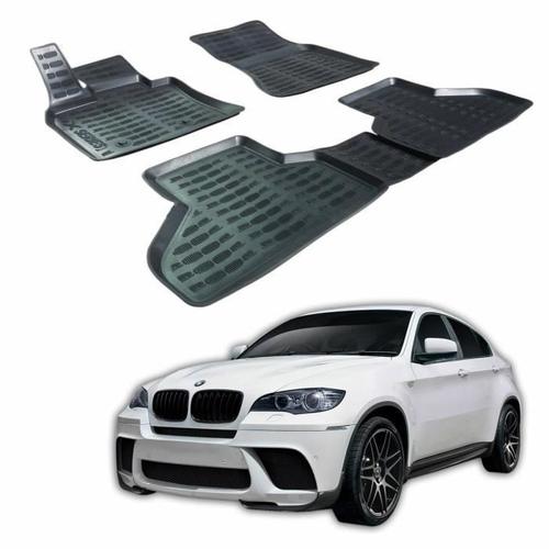 Scoutt | 3d Tapis De Sol En Caoutchouc Premium Compatible Avec Bmw X6 E72 2009-2012 4 Pcs