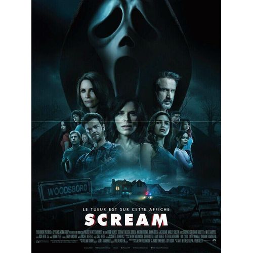 Scream -Vritable Affiche De Cinma Plie - Format 40x60 Cm - De Matt Bettinelli-Olpin Et Tyler Gillett Avec Neve Campbell, Courteney Cox - 2022