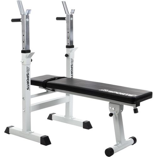 Scsports Banc De Musculation Pliable - Avec Support, Hauteur Et Angle Rglables : Plat/Inclin, Charge Max 200 Kg, Robuste, Blanc - Banc Multifonctionnel, Banc De Fitness Pour La Maison
