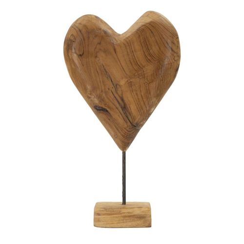 Sculpture C?Ur 5, Marron, 25x12x45 Cm, Epikasa