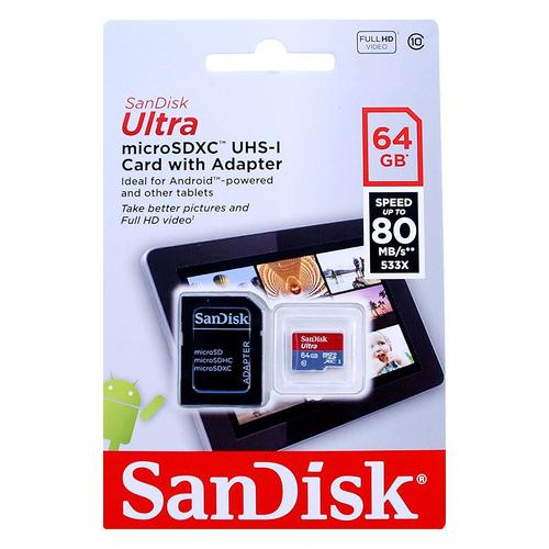 SanDisk MicroSDXC 64 Go microSDXC Class 10 Carte Mmoire Flash UHS-I