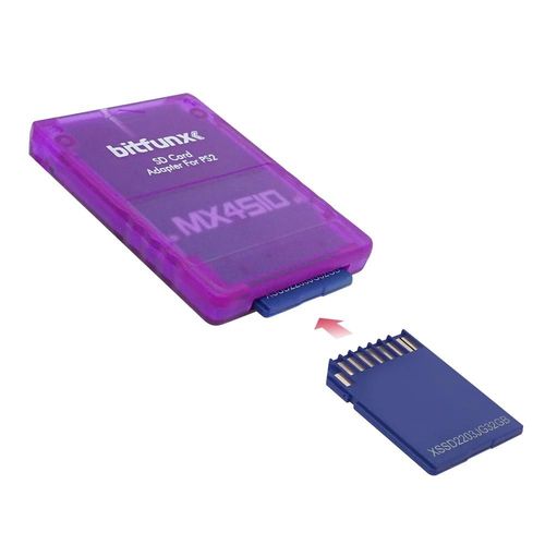 Sd-Purple - Bitfunx-Adaptateur De Carte Sd Pour Consoles Sony Playstation 2, Mx4sio, Sio2sd, Ps2