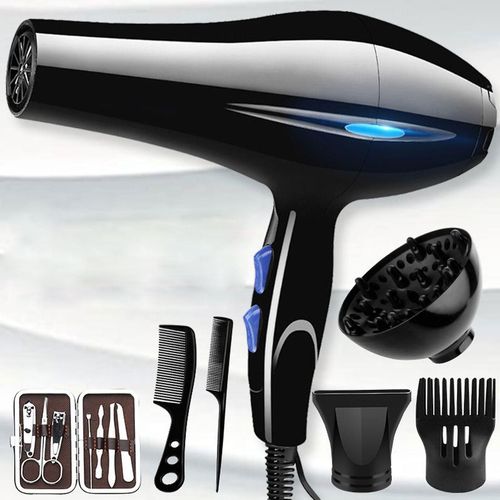 Sche-Cheveux Avec Diffuseur, Sche-Cheveux De Voyage Lger Pour Cheveux Normaux Et Boucls Comprend Une Buse De Coiffage De Volume