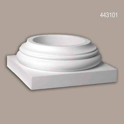 Pied De Colonne Profhome 443101 Moulure De Faade Colonne lment De Faade Style Toscan Blanc