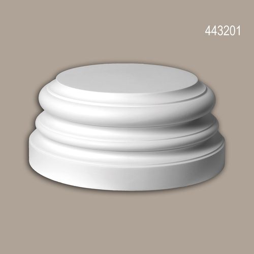 Pied De Colonne Profhome 443201 Moulure De Faade Colonne lment De Faade Style Ionique Blanc