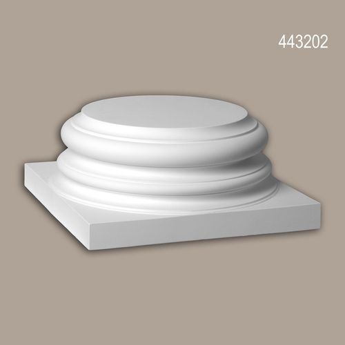 Pied De Colonne Profhome 443202 Moulure De Faade Colonne lment De Faade Style Ionique Blanc
