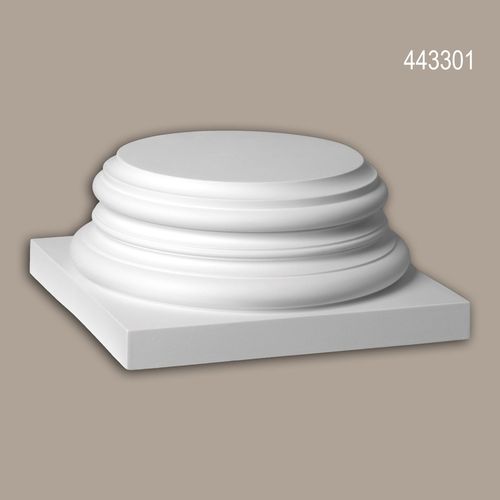 Pied De Colonne Profhome 443301 Moulure De Faade Colonne lment De Faade Style Corinthien Blanc