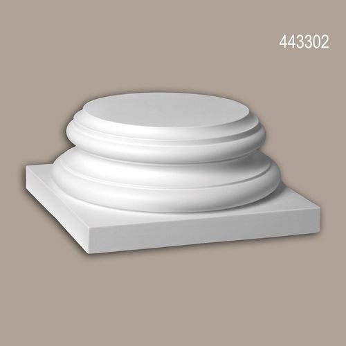 Pied De Colonne Profhome 443302 Moulure De Faade Colonne lment De Faade Style Corinthien Blanc
